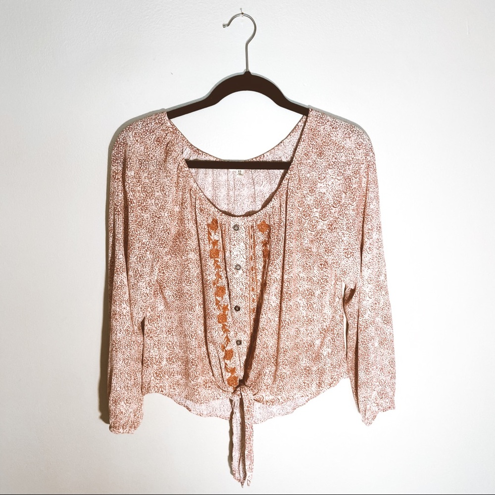 Stitch Fix | Blush Embroidered Floral Blouse